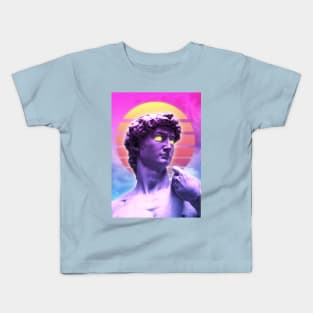 Vaporwave david Kids T-Shirt